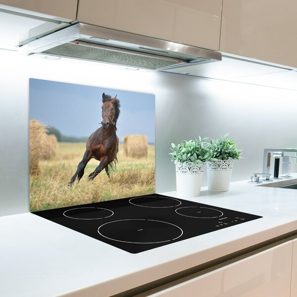 Tagliere in vetro temperato Cavallo su galoppo 60x52 cm