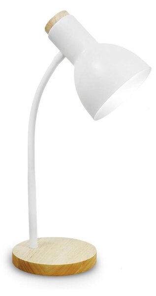 Lampada da tavolo MARMA 1xE27/40W/230V bianca/legno di gomma