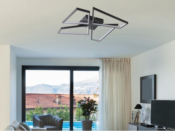 Plafoniera LED dimmerabile LED/115W/230V 3000-6500K nero + +TC