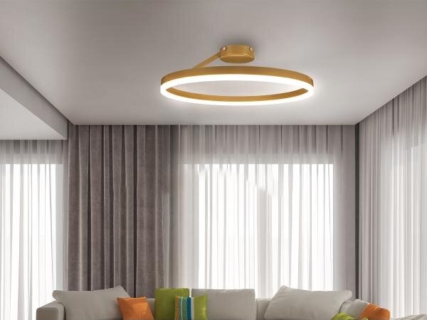 Lampadario a plafone LED dimmerabile LED/40W/230V 3000-6500K oro + telecomando