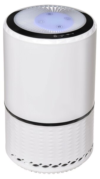 HOMCOM Purificatore d'Aria con Filtro HEPA Carbone Attivo, 3 Velocità Regolabili, Area coperta 18㎡, per Polvere, Fumo, Odori, Polline|Aosom