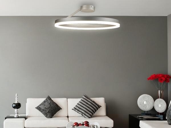 Lampadario a plafone LED dimmerabile LED/40W/230V 3000-6500K cromo + telecomando