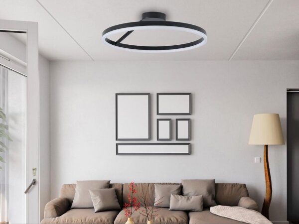 Lampadario a plafone LED dimmerabile LED/40W/230V 3000-6500K nero + telecomando