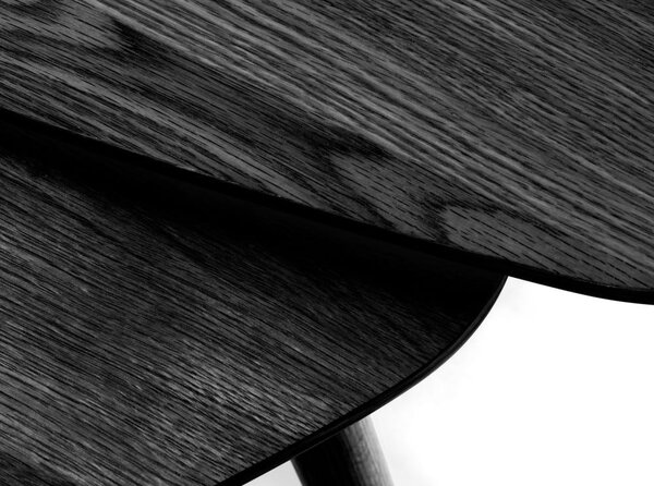 Tavolini neri in set di 2 70x100 cm Adda - Unique Furniture