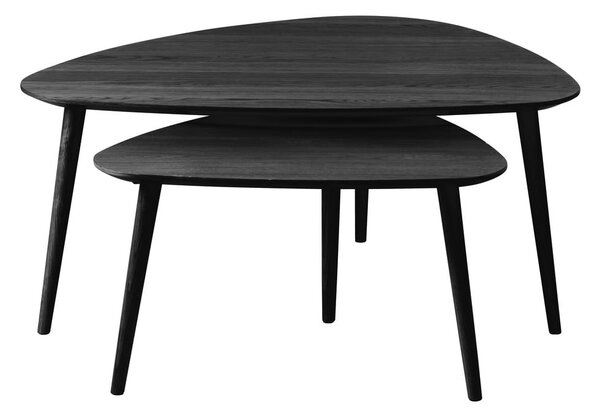 Tavolini neri in set di 2 70x100 cm Adda - Unique Furniture