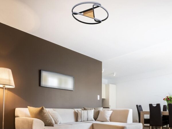 Plafoniera LED dimmerabile LED/75W/230V 3000-6500K marrone/nero + +TC