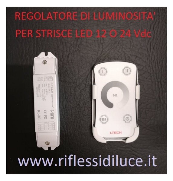 Variatore di luce con telecomando per strisce led