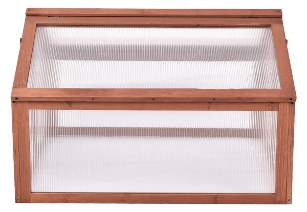 Costway Serra di legno portatile per giardinaggio all’esterno, Protezione rialzata per piante e fiori con superficie pieghevole