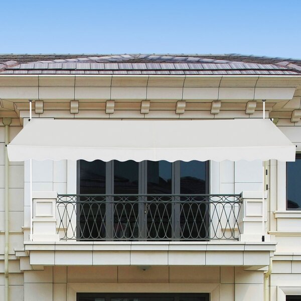 Costway Tenda da sole telescopica e retrattile, Tenda parasole resistente ai raggi UV impermeabile 395 x 120 cm Beige