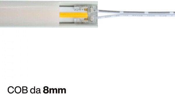 Connettore iniziale + cavo per strisce LED COB Monocolore da 8mm - CF 2PZ Selezionare l'accessorio Accessorio Strisce da 8 mm