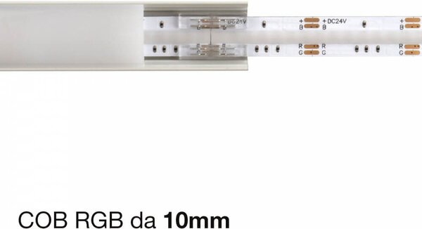 Connettore Lineare per unire due Strisce LED RGB da 10mm - CF 2PZ Selezionare l'accessorio Accessorio Strisce RGB da 10 mm