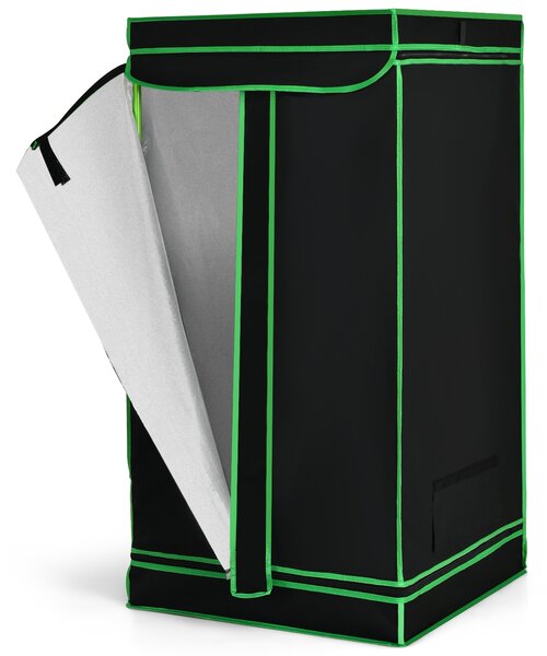 Costway Tenda idroponica atossica per piante con sfiato finestra a rete, Tenda per la crescita delle piante 60x60x120cm
