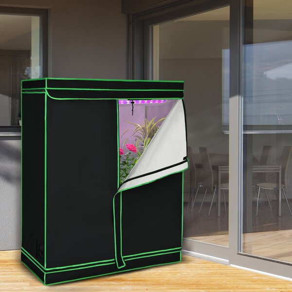 Costway Tenda idroponica atossica per piante con sfiato finestra a rete, Tenda per la crescita delle piante 120x60x150cm