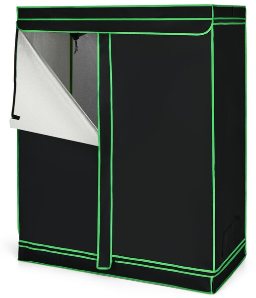 Costway Tenda idroponica atossica per piante con sfiato finestra a rete, Tenda per la crescita delle piante 120x60x150cm