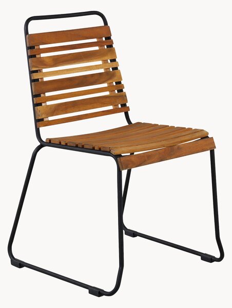 Set di 2 sedie da giardino impilabili in legno di acacia Bois