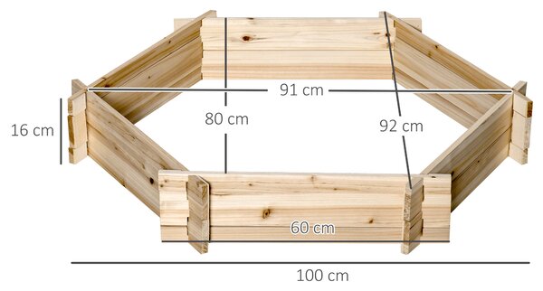 Outsunny Letto per Orto Senza Base e con Struttura a Incastro, in Legno, 100x92x16cm|Aosom