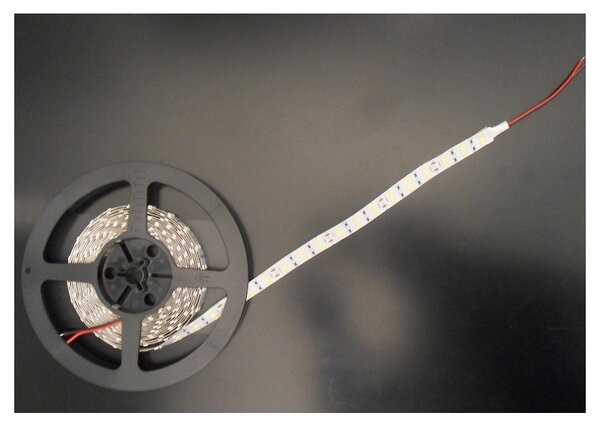 STRISCIA DOPPIO LED IP20 BOBINA DA 5 MT 24V SMD5630 25W/MT BIANCO CALDO