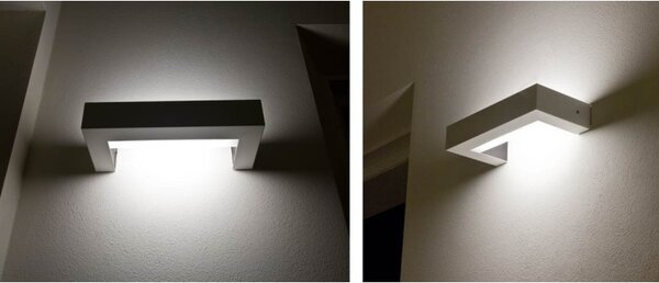 Castaldi Edra applique fluorescente 24W colore alluminio
