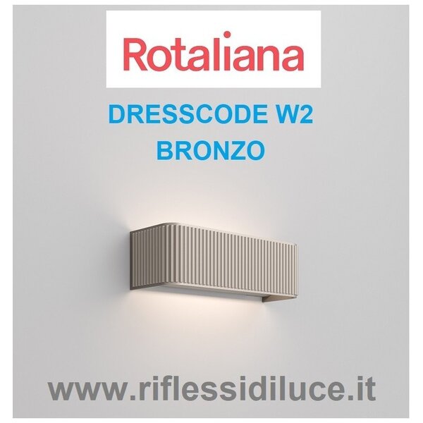Rotaliana dresscode W2 bronzo led 29W 3000° K on/off