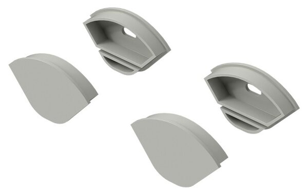 Tappi per Profilo Angolare per doppia striscia LED (conf. 4pz) Accessori Profili Tappi Angolare Doppia Striscia