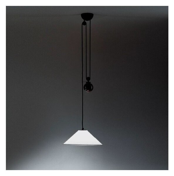 Artemide aggregato saliscendi con cono opalino diametro 53 cm