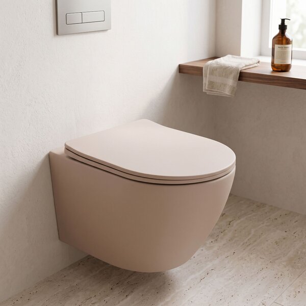 Vaso WC sospeso REA Carlo Mini Tornado Mocca Matt