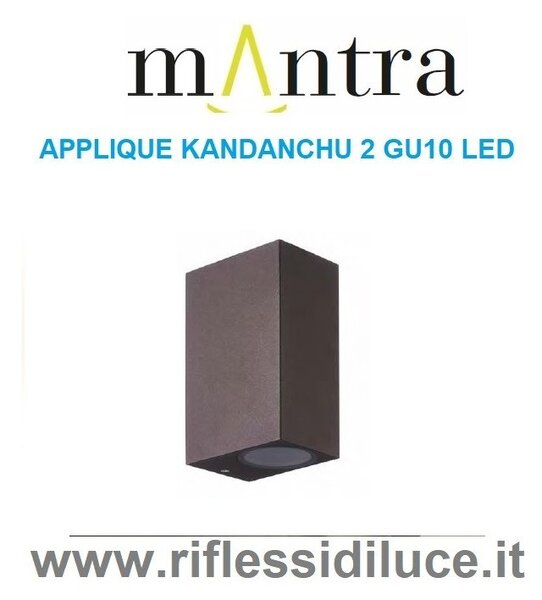 Mantra applique Kandanchu grigio scuro led 10W IP54