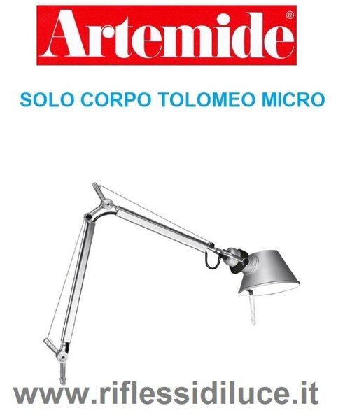 Artemide Tolomeo micro solo corpo alluminio E14