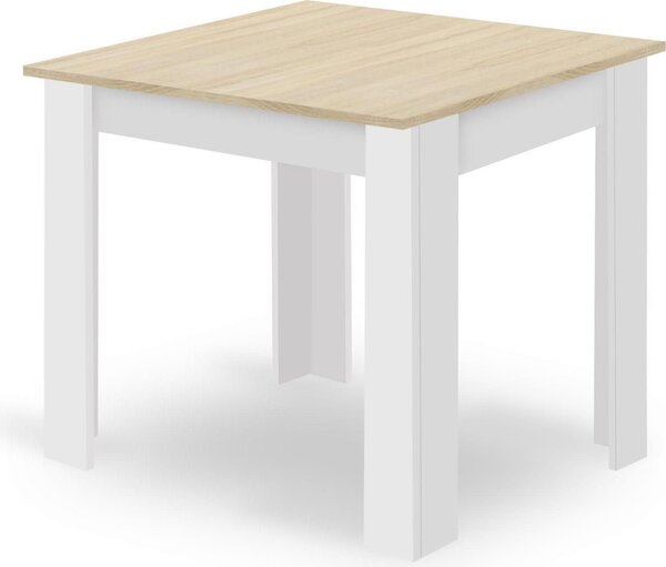 Tavolo Valora NP 80x80 Sonoma Oak + Bianco - Elegante tavolino in rovere e bianco