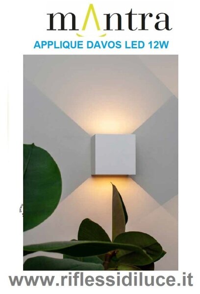 Mantra applique Davos bianco led 12W IP54