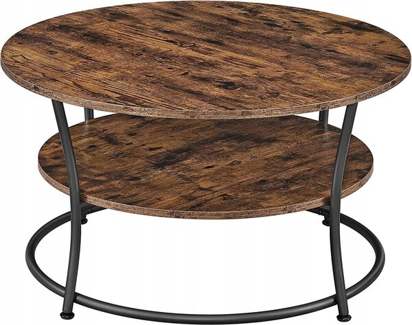 Tavolo 80X80X45 Cm Marrone rustico, Nero