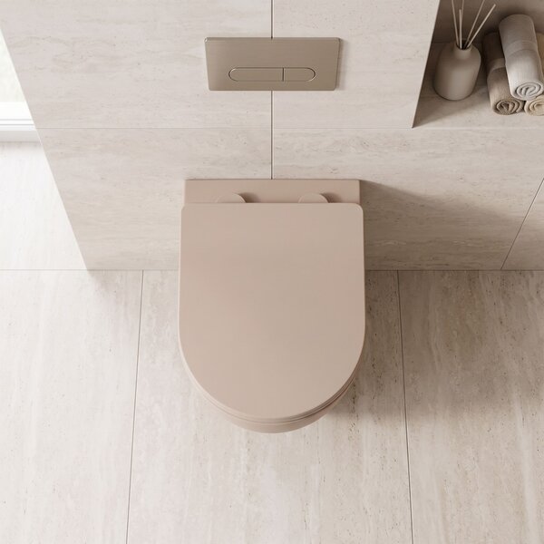 Vaso WC sospeso REA Carlo Mini Tornado Mocca Matt