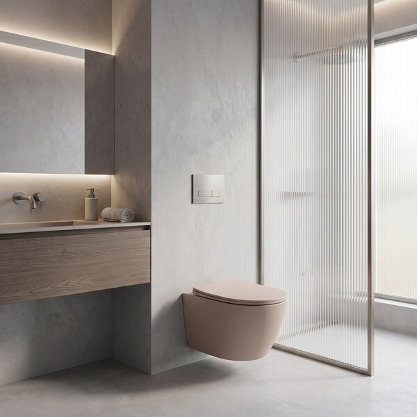 Vaso WC sospeso REA Carlo Mini Tornado Mocca Matt