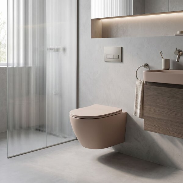 Vaso WC sospeso REA Carlo Mini Tornado Mocca Matt