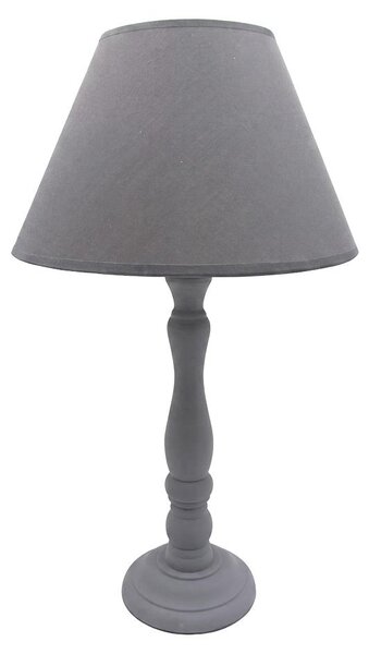 Lampada da tavolo Clayre & Eef, colore grigio, in legno