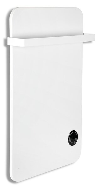 Pannello riscaldante a infrarossi Eikuavons da 400W, con connessione Wi-Fi, ideale per il bagno, dotato di porta asciugamani, timer, termostato e telecomando, colore bianco
