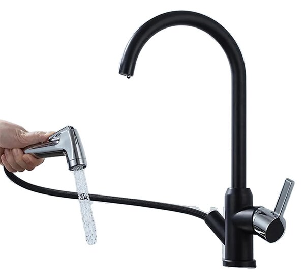 Rubinetto da cucina, tubo flessibile estraibile, design a soffitto, modello 04027LB