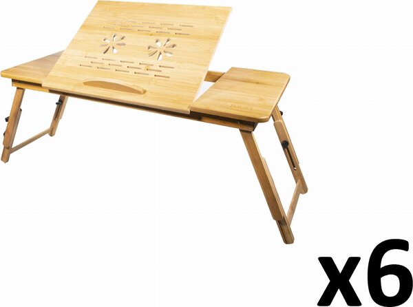Tavolo per computer portatile in bambù XL x 6