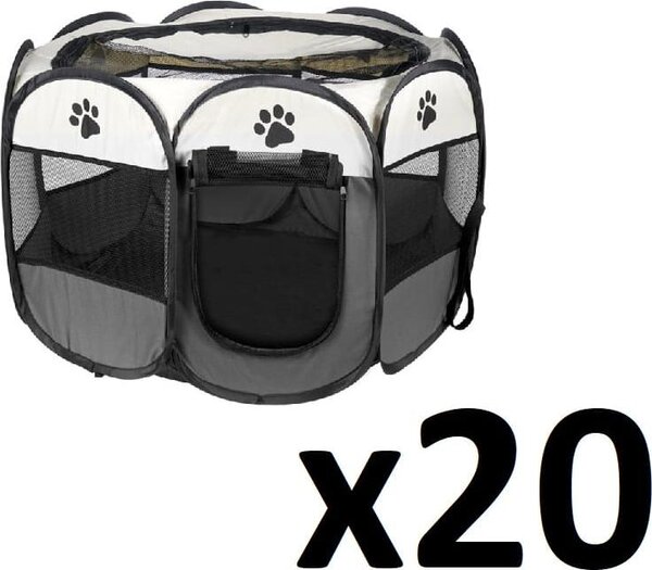 Recinto per cani/gatti 74x74x43cm - grigio x 20