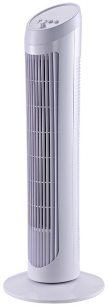 HOMCOM Ventilatore a Torre Oscillante da 45W a 3 Velocità, Ventilatore a Colonna in Plastica ABS, 27x27x75 cm, Nero|Aosom