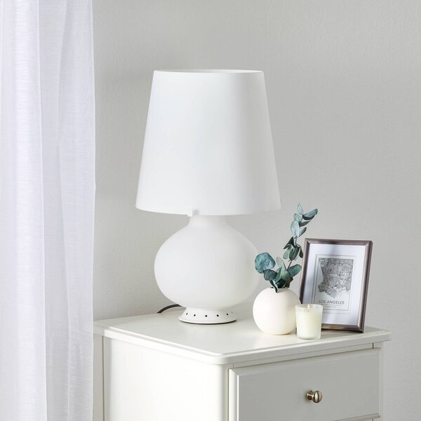Fontana Arte Lampada da tavolo di design FONTANA, Bianco / Opale, Camera da letto, Vetro, Design, Lampada da tavolo