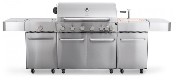 G21 Nevada BBQ Kitchen Premium Line grill a gas, 8 bruciatori + riduttore di pressione in omaggio