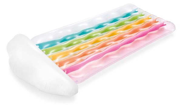 Materasso galleggiante, 198 x 91 cm, arcobaleno con cuscino a nuvola, INTEX