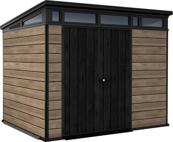 KETER Pent Signature Casetta da giardino orizzontale 9x7, 279 x 226 x 216 cm, frassino KETER 259819