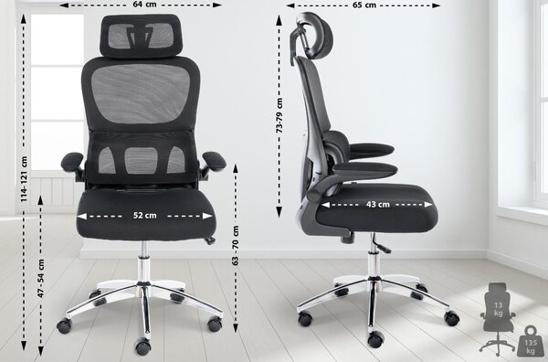 Sedia da ufficio Overton - Nera