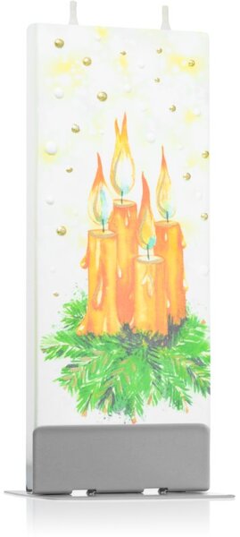 Flatyz Holiday Advent Wreath with Four Candles candela decorativa 6x15 cm