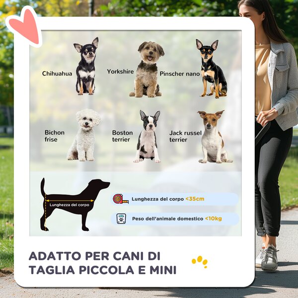 PawHut Passeggino per Cani Pieghevole in Tessuto, Carrozzina per Cani 10kg con Ruote, Cestino e Portabicchieri, 75x45x97cm, Blu Scuro | Aosom Italy
