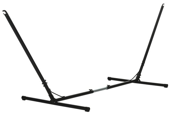 Outsunny Supporto Struttura Portante per Amaca Regolabile Capacità Max. 120Kg 308-380x108x120cm Nero|Aosom