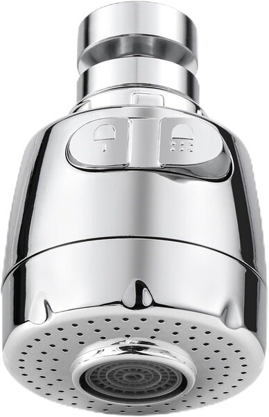 Aeratore per rubinetto, rotazione a 360 gradi, con filtro, 2 modalità, per cucina e lavello