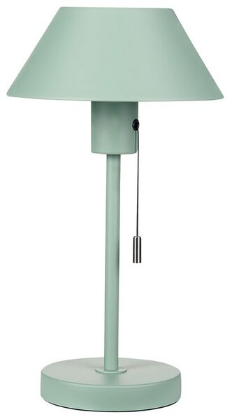 Lampada da tavolo in metallo verde chiaro 37 cm con paralume conico  soggiorno camera da letto ufficio Beliani